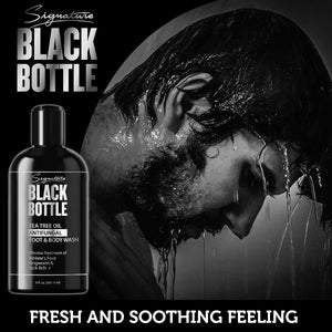 Antifungal Soap w/ Tea Tree Oil & Active Ingredient Proven Clinically Effective for Jock Itch, Athletes Foot, Ringworm Treatment - Signature Black Bottle Body Wash - 9 oz.